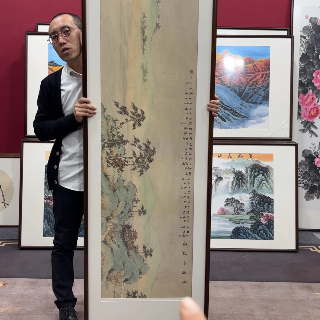 国画手绘作品带框210/60