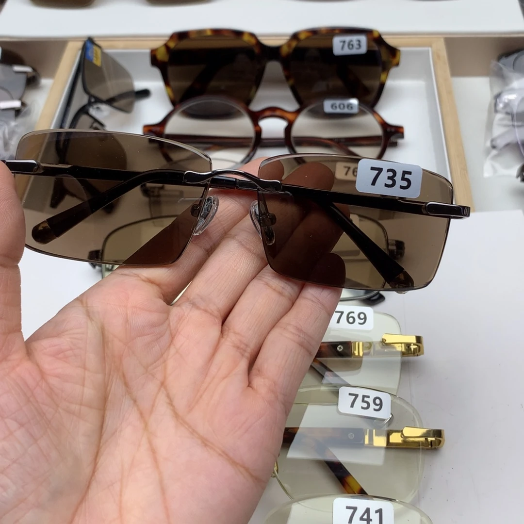 分体款无框眼镜735