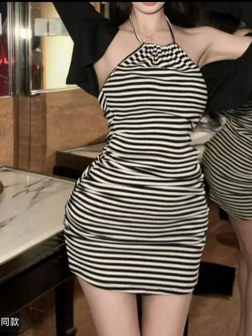 801-1000纯欲辣妹修身显瘦连衣裙以直播间实际展示为准/气质短袖