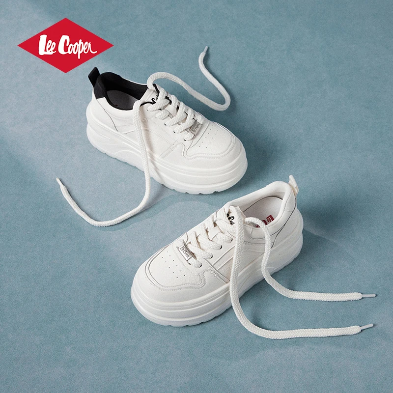 LEE COOPER2025年时尚板鞋厚底增高潮流百搭小白鞋ins新款