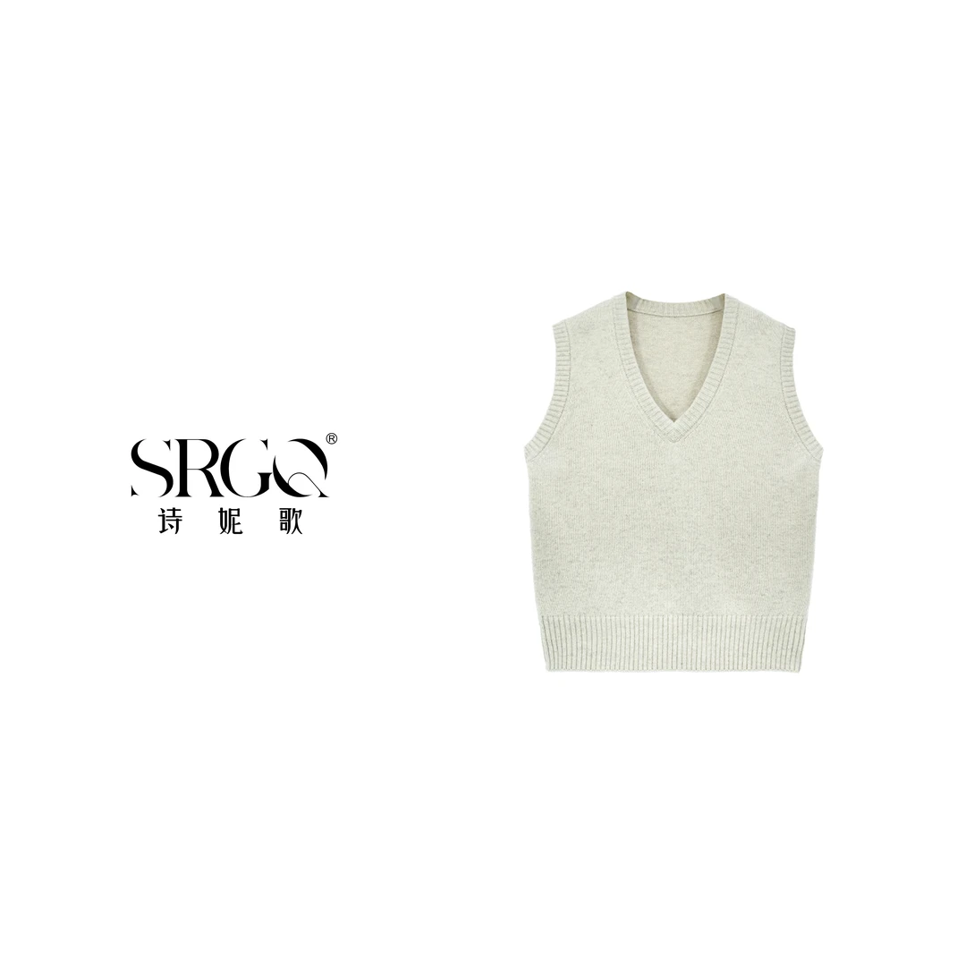 zhang&bai25羊毛定制|【罗马假日】经典复古秋冬羊毛针织马甲休闲