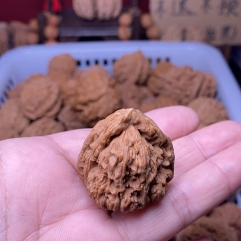 半***两把件文玩核桃核桃