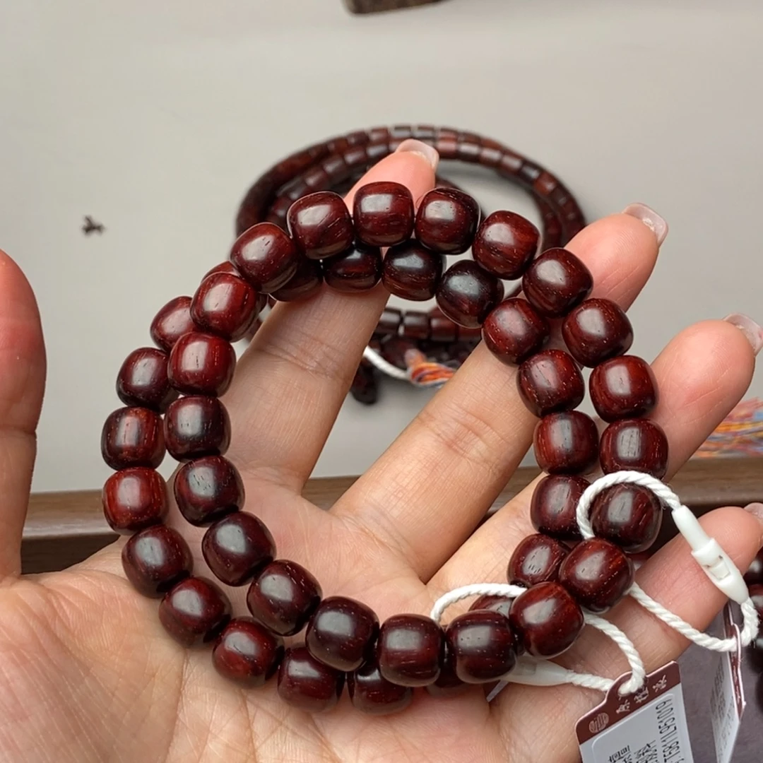 大***白小叶紫檀手串/手链139两条9.5×10手持