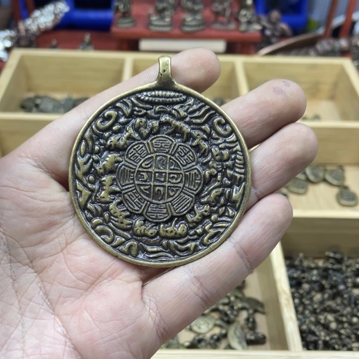 藏传黄利马手工翻砂九宫一个