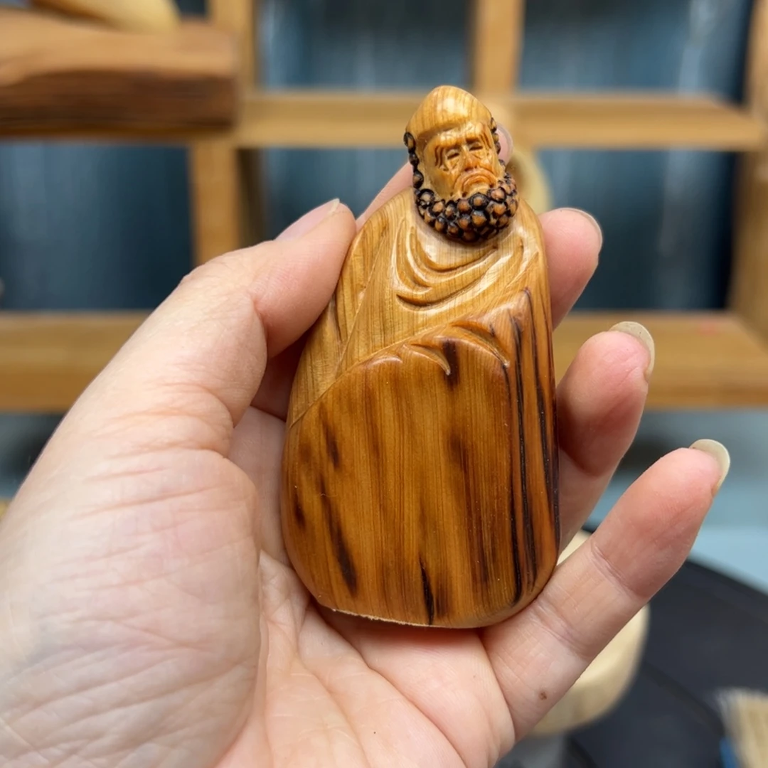 木崖柏木摆件手把件