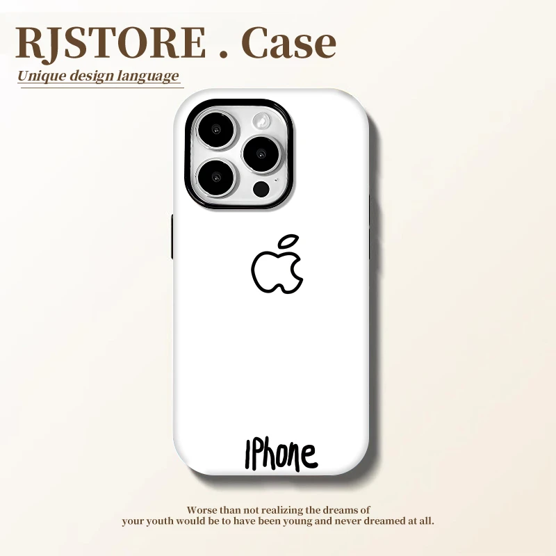 奥菲顿线条水果标适用iPhone161514菲林手机壳华为vivo小米oppo套