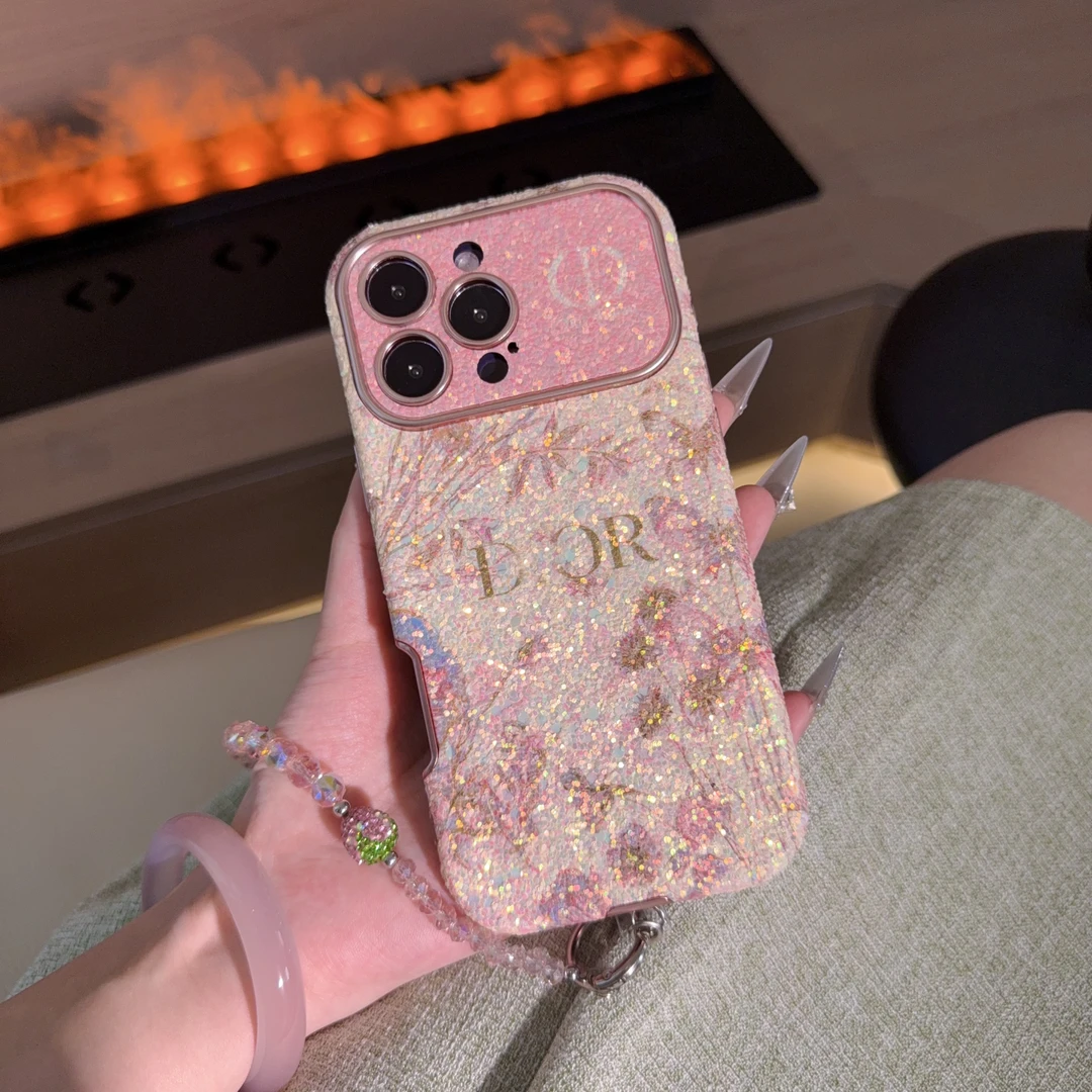 Uomi高级感大视窗亮片适用iPhone17promax/苹果16全包软边手机壳