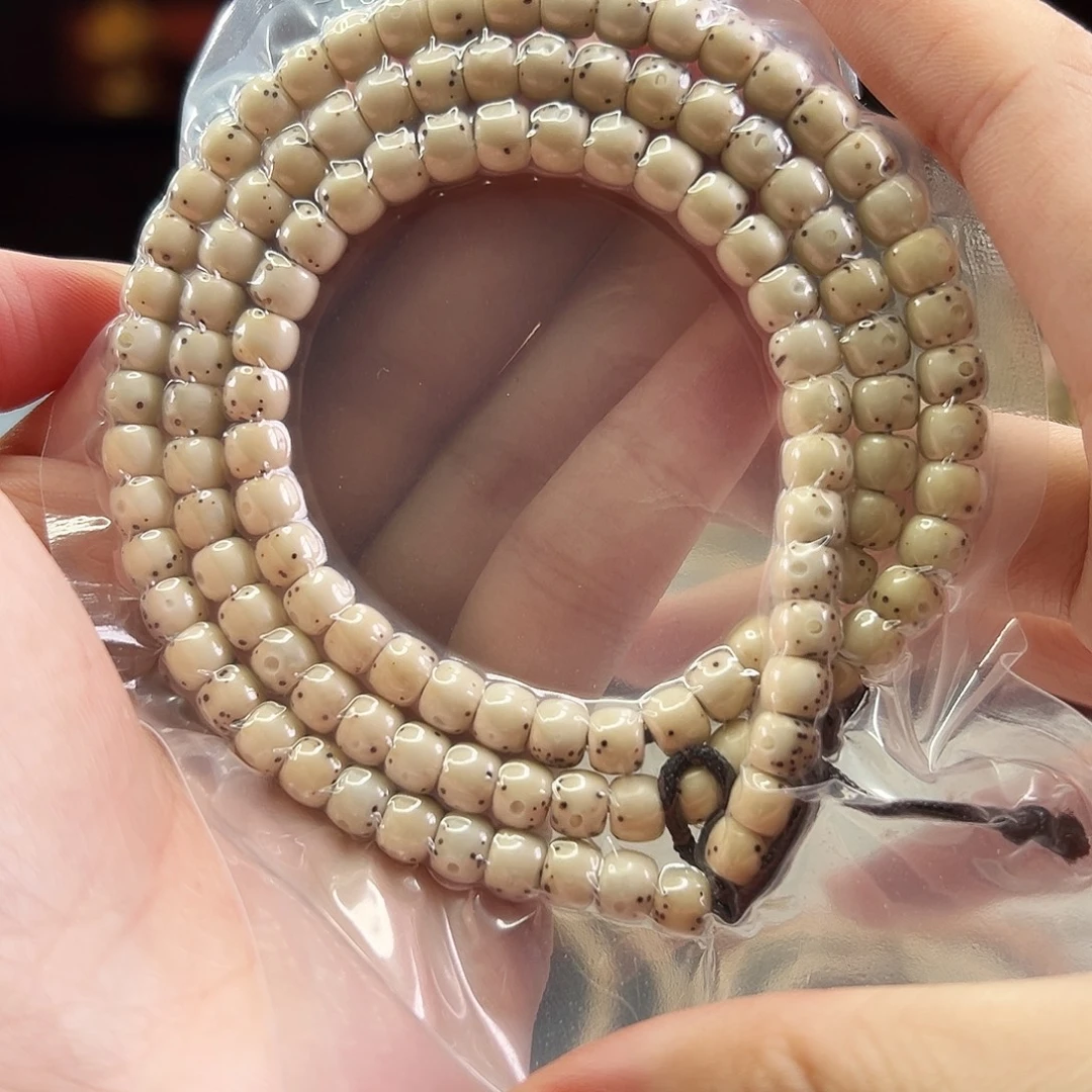 手串星月菩提Fqh6*5石玉料 大留白 颗粒散星