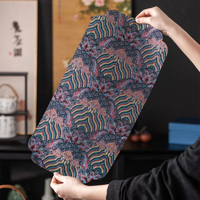 茶席双面茶具吸水中式茶巾防水茶桌干泡茶垫桌垫垫子布艺杯垫茶台