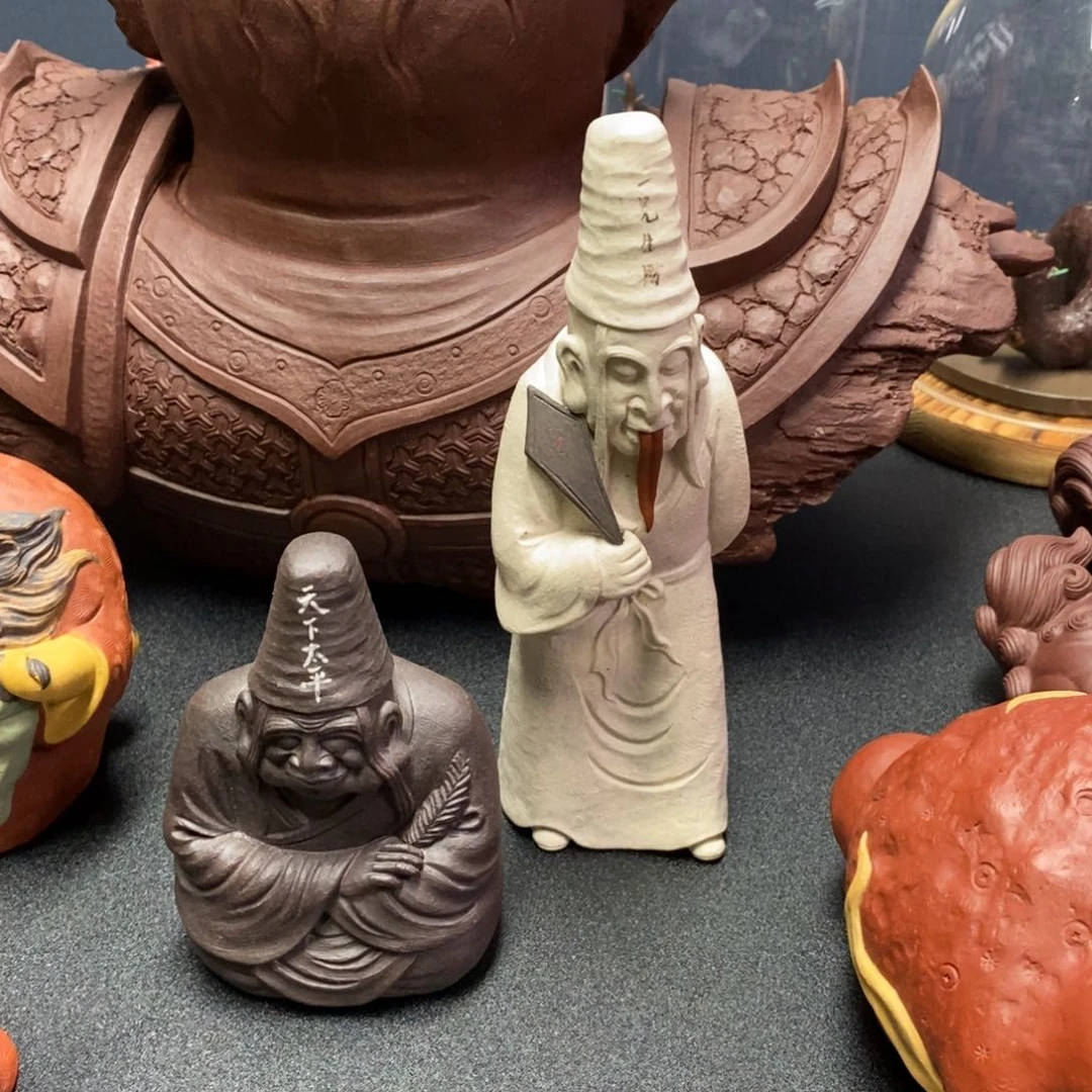 【闪购商品】紫砂茶宠黑白无常 沈雷