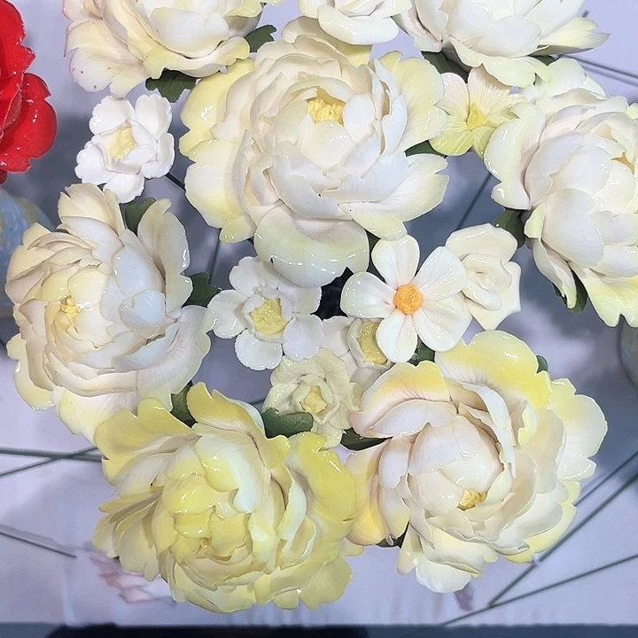 正品直发陶瓷手工花花