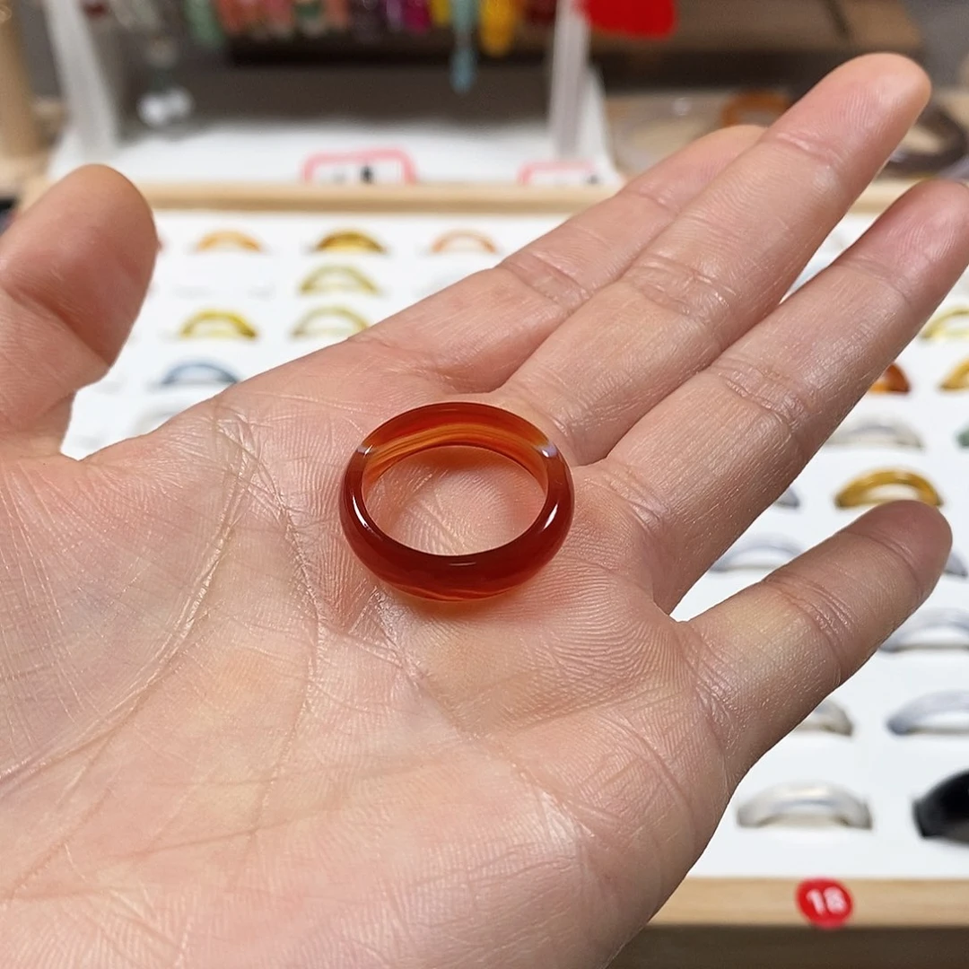 玛瑙/玉髓戒指未镶嵌一**蛙