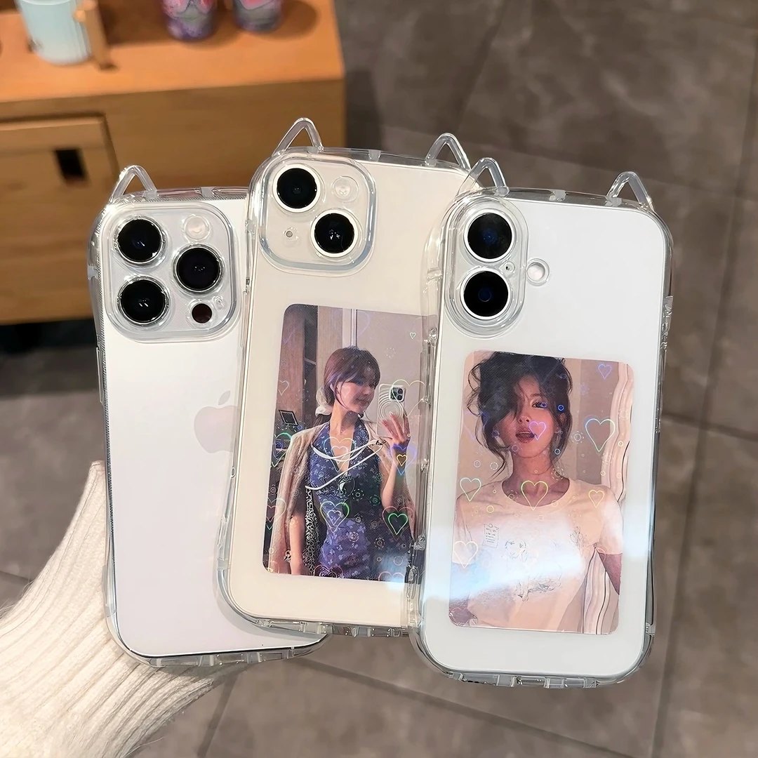 雅天立少女立体猫耳适用苹果16promax手机壳iPhone15/14爆款1312