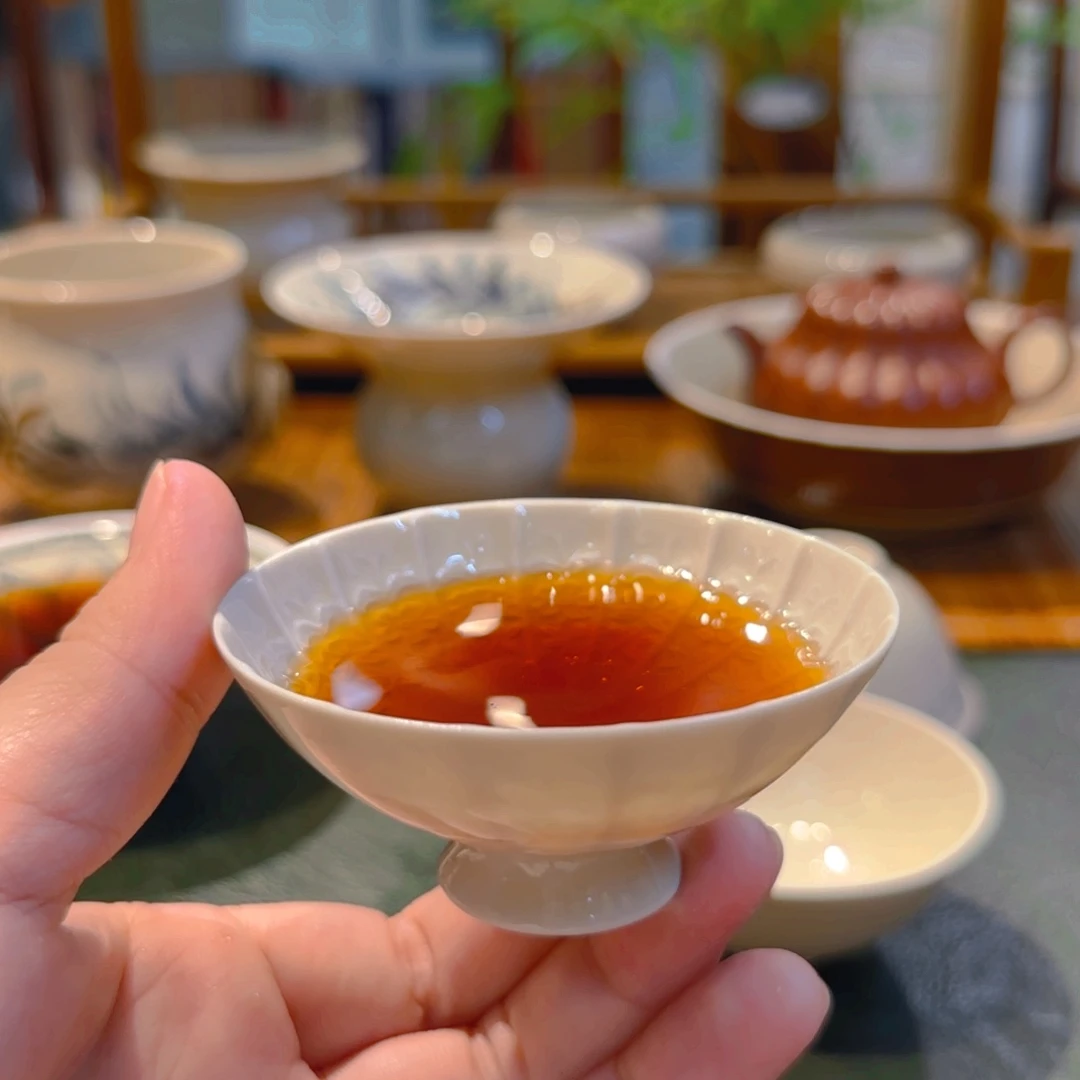 落花盏 高足薄胎内膜印 70cc