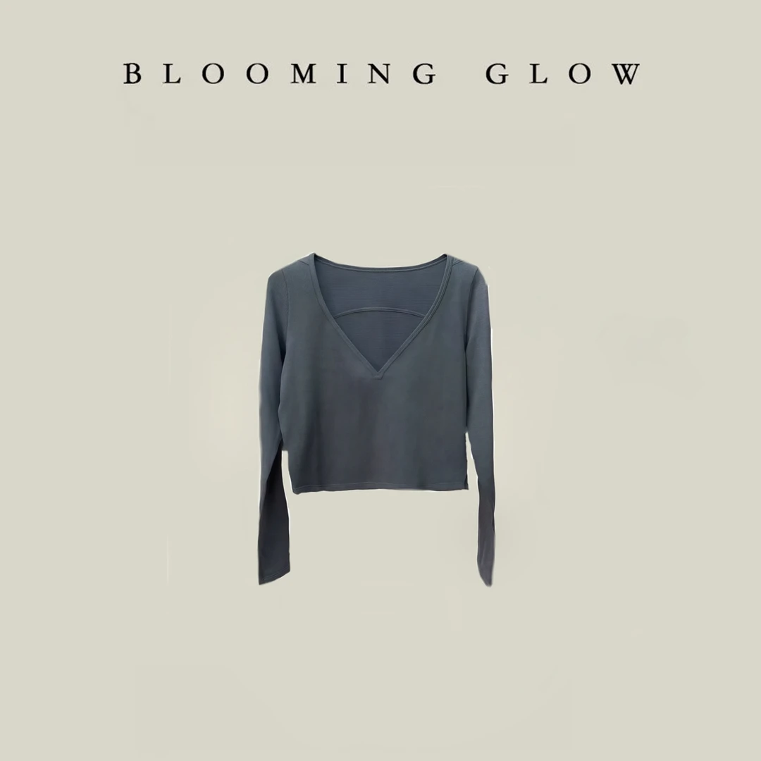 BLOOMING GLOW lulu同款holdtight女士圆领休闲打底衫T恤原版