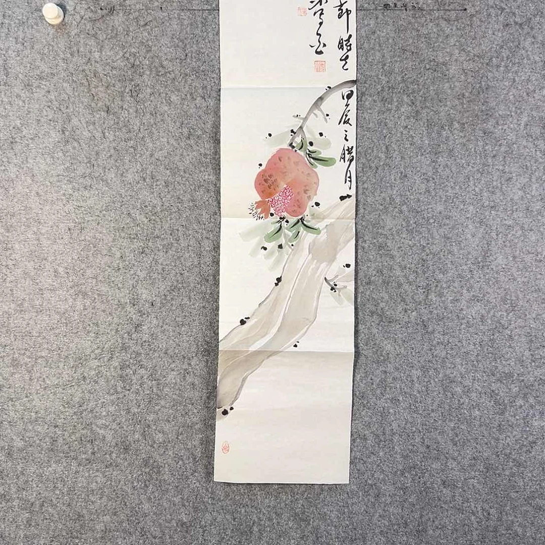 国画726 牡丹之花之叶的颜色与花色