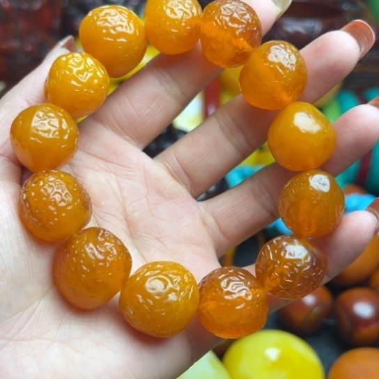 琥珀手串未镶嵌用****9蜜蜡