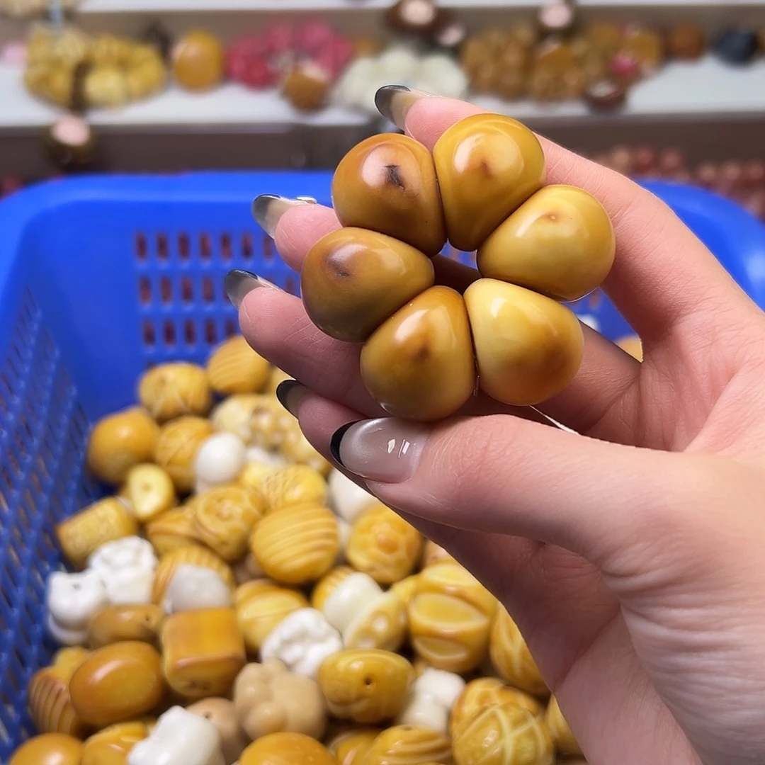 菩提根/象牙果吊坠瑕疵牙果蒜瓣手捻一条