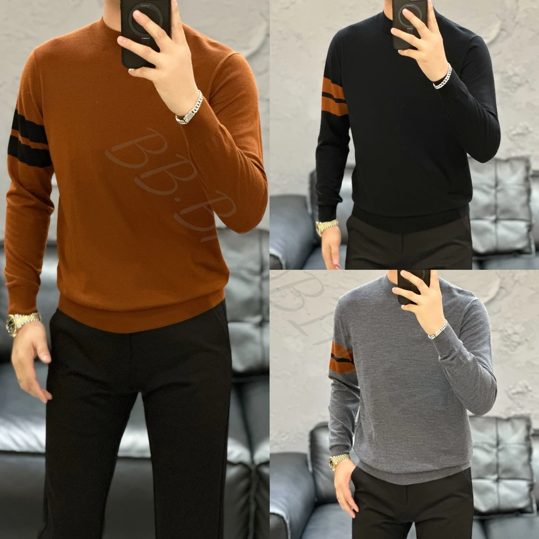 小野· 男装 | 男士高订轻奢100%羊毛针织长袖羊毛衫2012