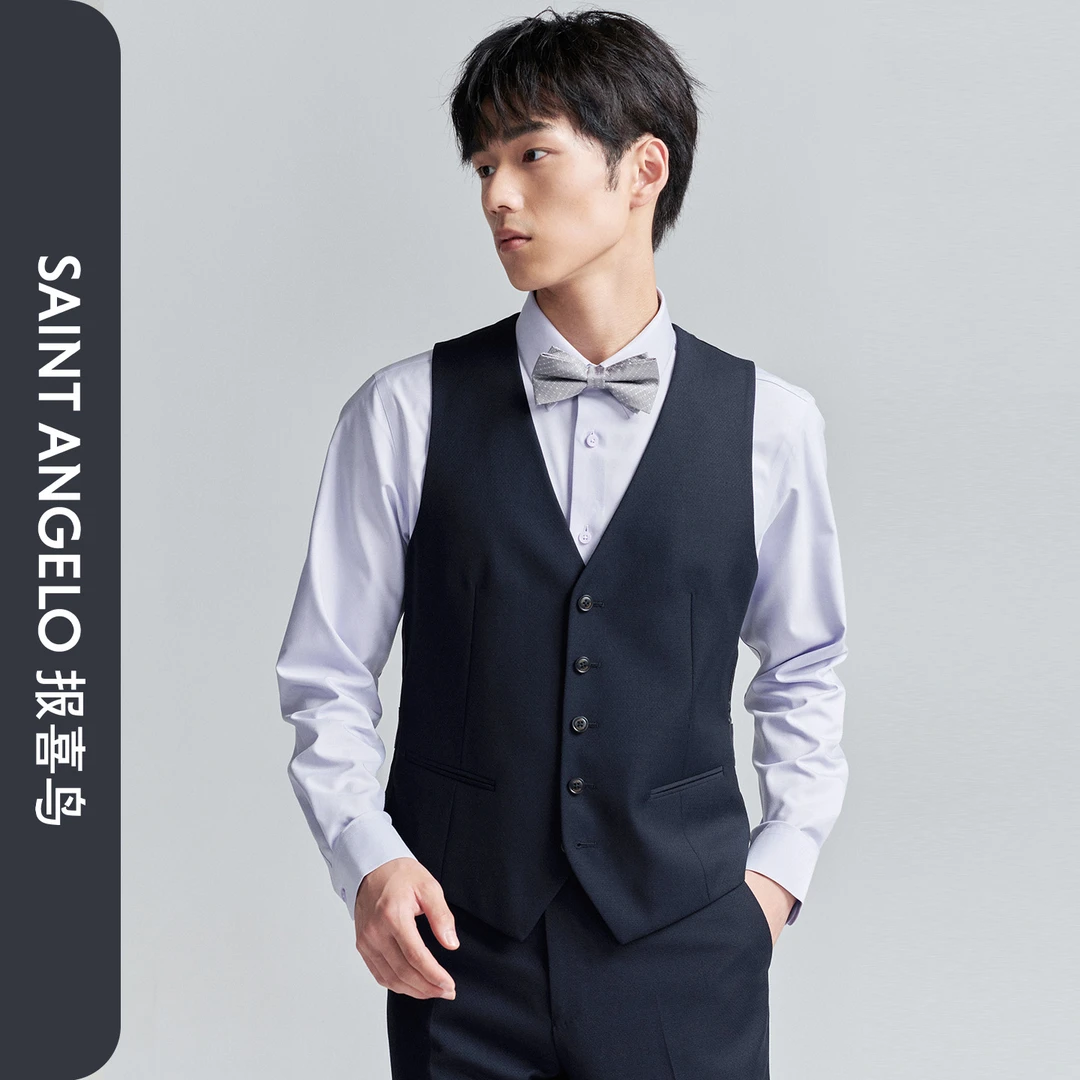【婚庆西服同款马甲】报喜鸟冬季新款男士时尚正装结婚马甲男