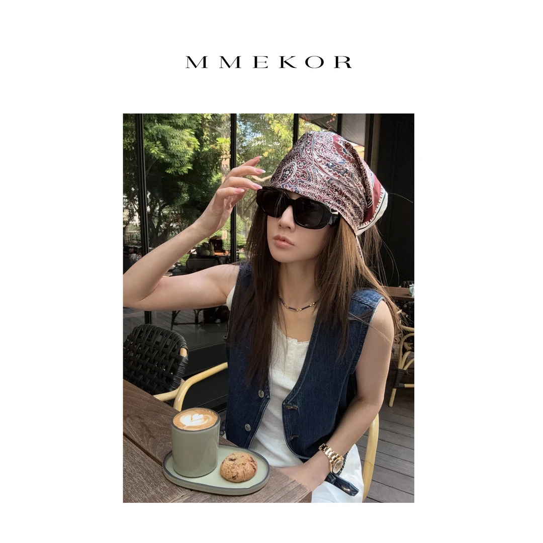 MMEKOR“阿美马甲” 2025新款普赛克丹宁牛仔马夹 89595