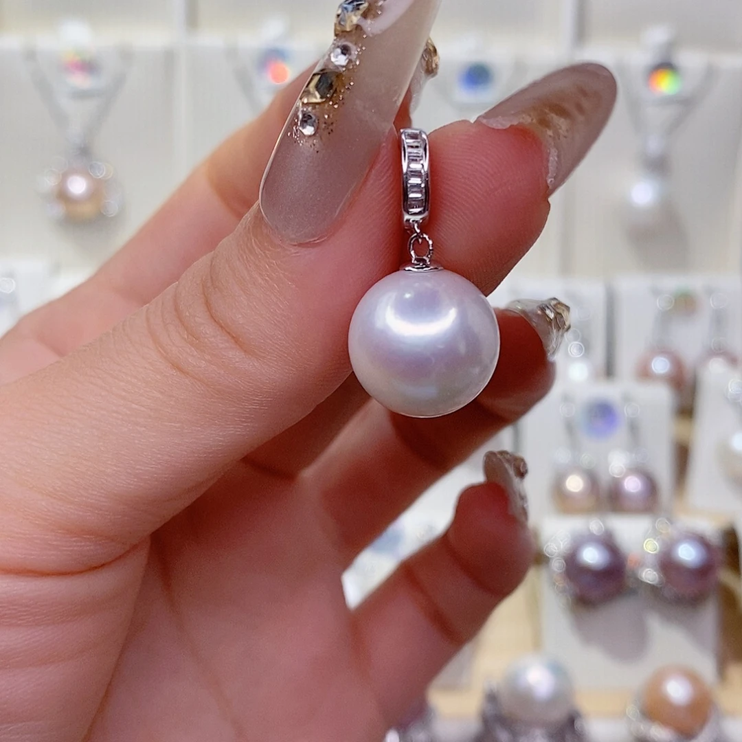 吊坠(赠链)银S925镶嵌淡水珍珠13➕