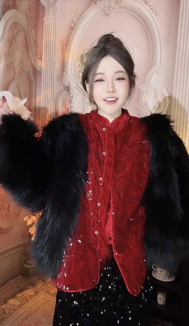 【崔】W0181黑色草草长袖外套轻奢拼接百搭修身女士女款黑色