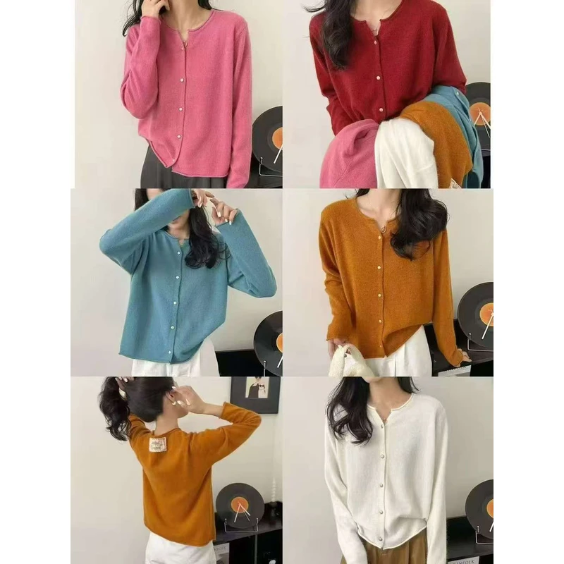 【锦衣服饰】MM 2737糖果色针织开衫毛衣