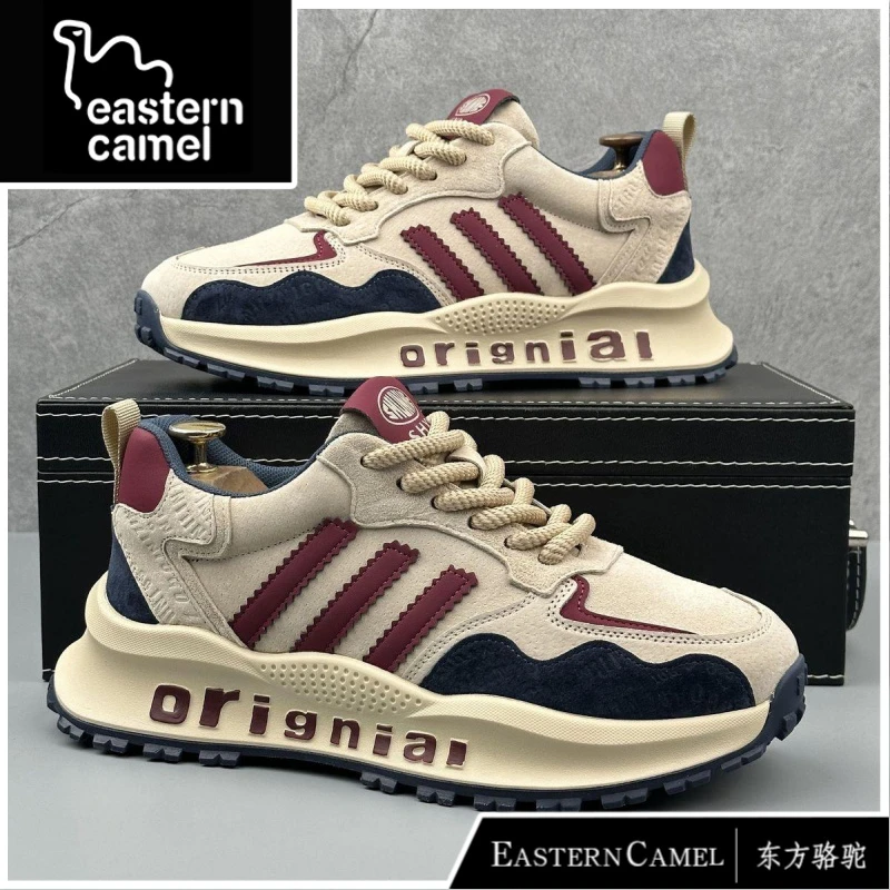 东方骆驼阿甘男鞋秋季欧洲站爆款休闲鞋厚底防滑运动跑步老爹潮鞋