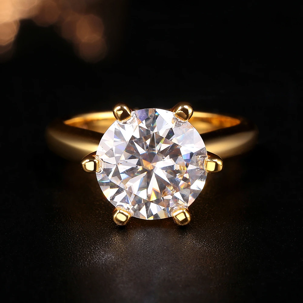 莫桑石【宝藏邢男】18k金5克拉鸽子蛋戒指