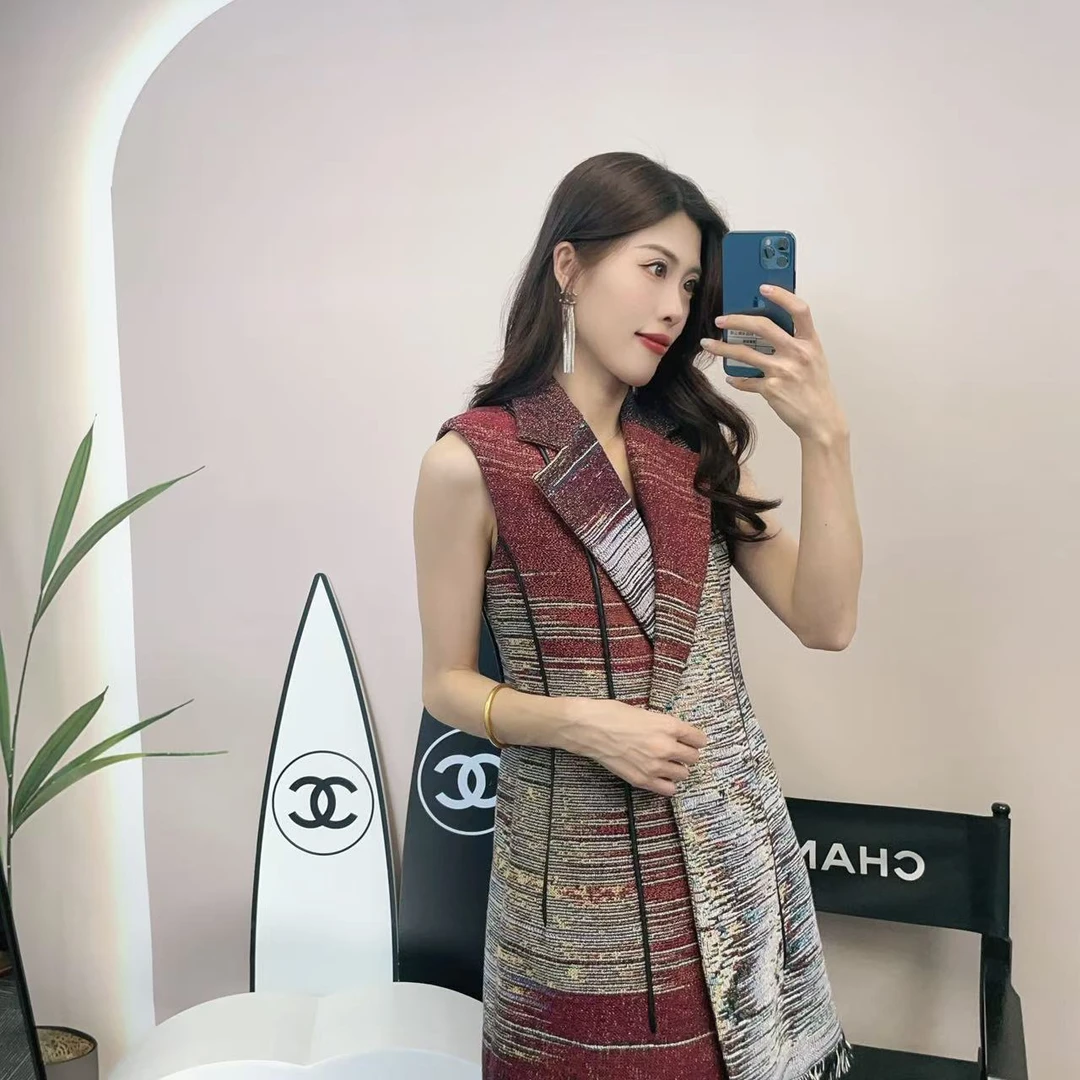 95新 DIOR/迪奥 麦殿/毛呢长款外套34码拼色/250420YYWFD08