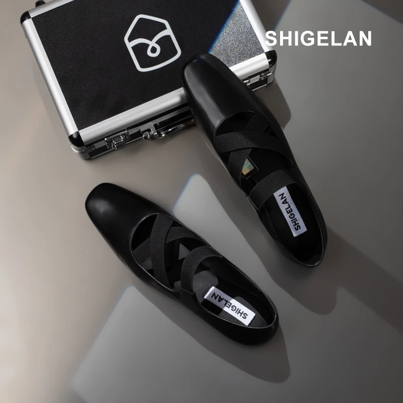 诗歌兰25新款时髦百搭洋气精致轻便优雅复古英伦风单鞋女326-117