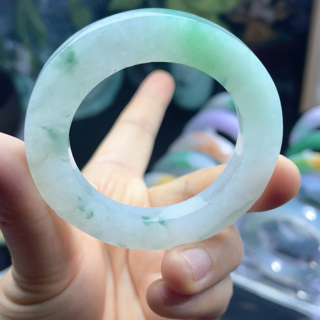 未镶嵌天然翡翠手镯定制定制翡翠