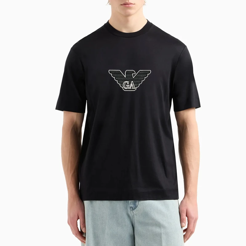 Emporio Armani 阿玛尼 男士短袖T恤刺绣鹰标休闲上衣夏季新款