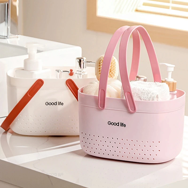 手提洗澡篮浴筐洗漱筐卫生间沥水家用蓝学生宿舍澡堂收纳篮子浴筐