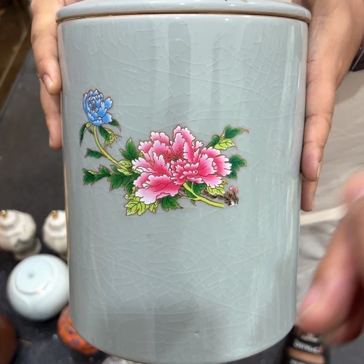 瑕疵福利品陶瓷茶叶罐介意勿拍