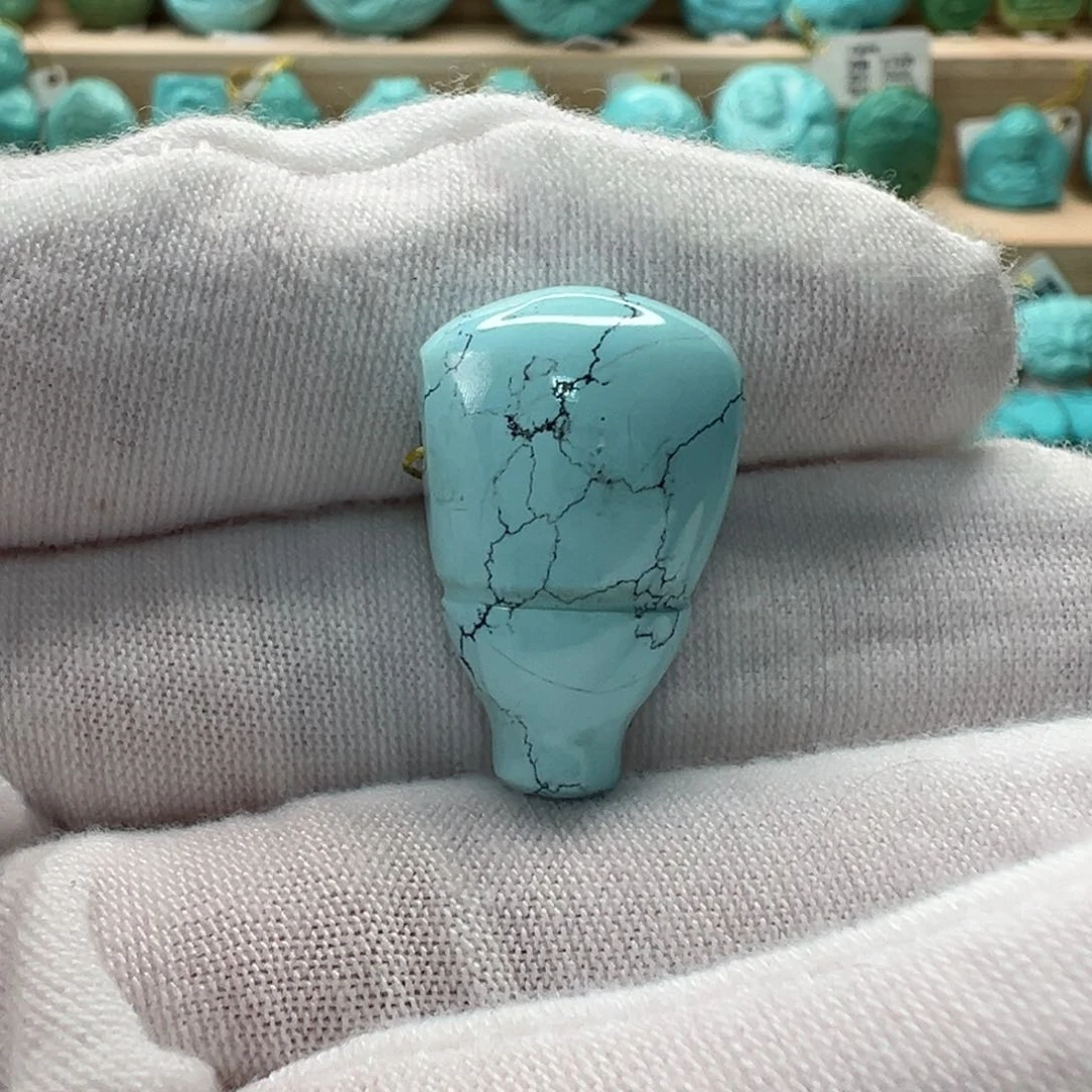 未镶嵌绿松石三通14.6mm