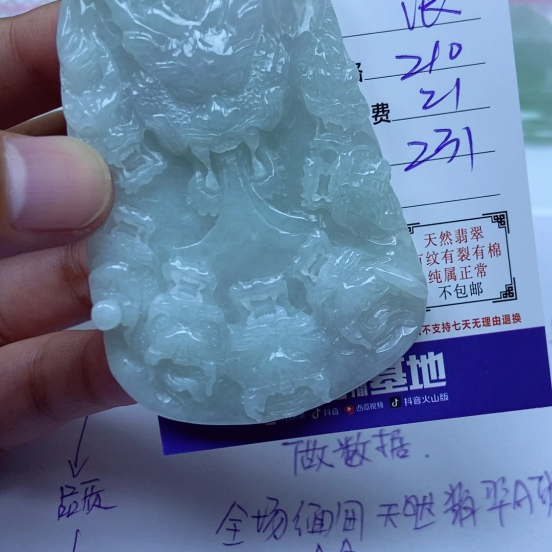 浪***角翡翠未镶嵌颈饰1111111