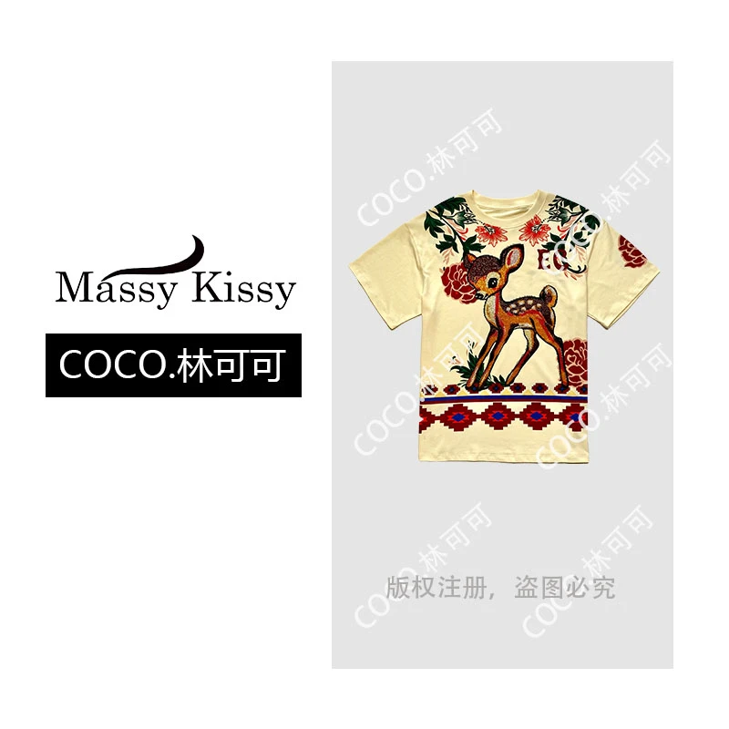 【COCO林可可】波普艺术风设计感新款百搭圆领