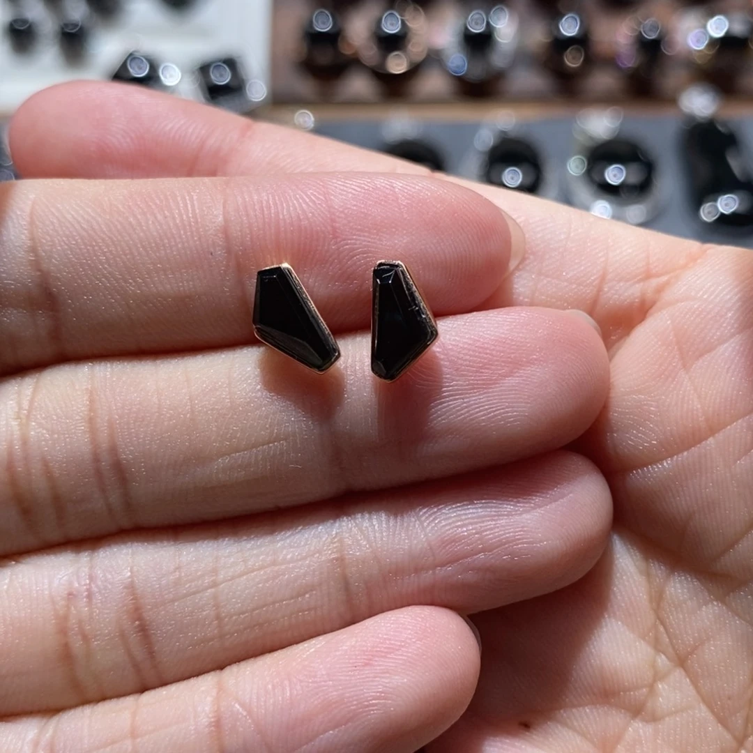 翡翠18K金镶嵌耳饰