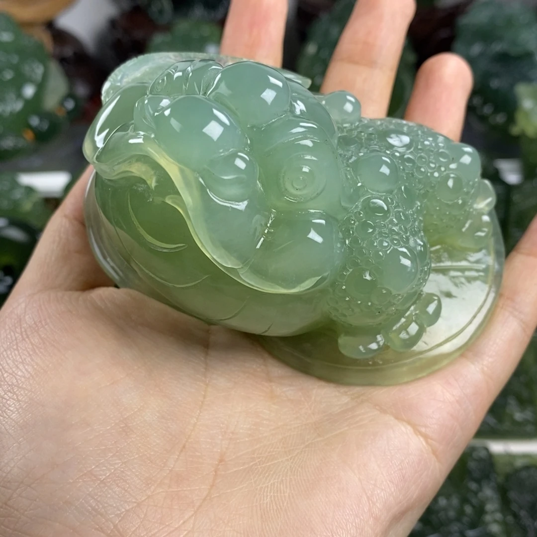 岫玉未镶嵌手把件手把件