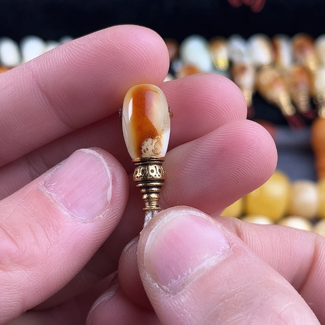 蜜蜡银S925镶嵌珠宝奇石9.6mm