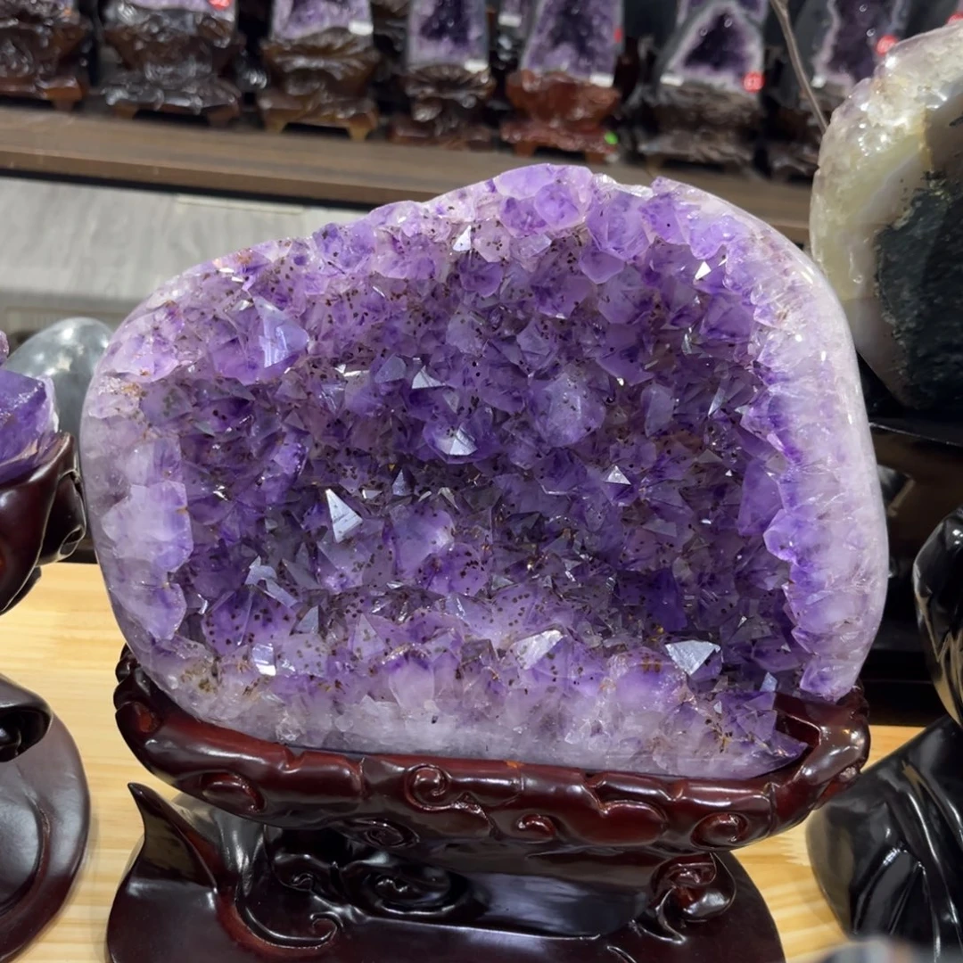 未镶嵌紫晶摆件水晶
