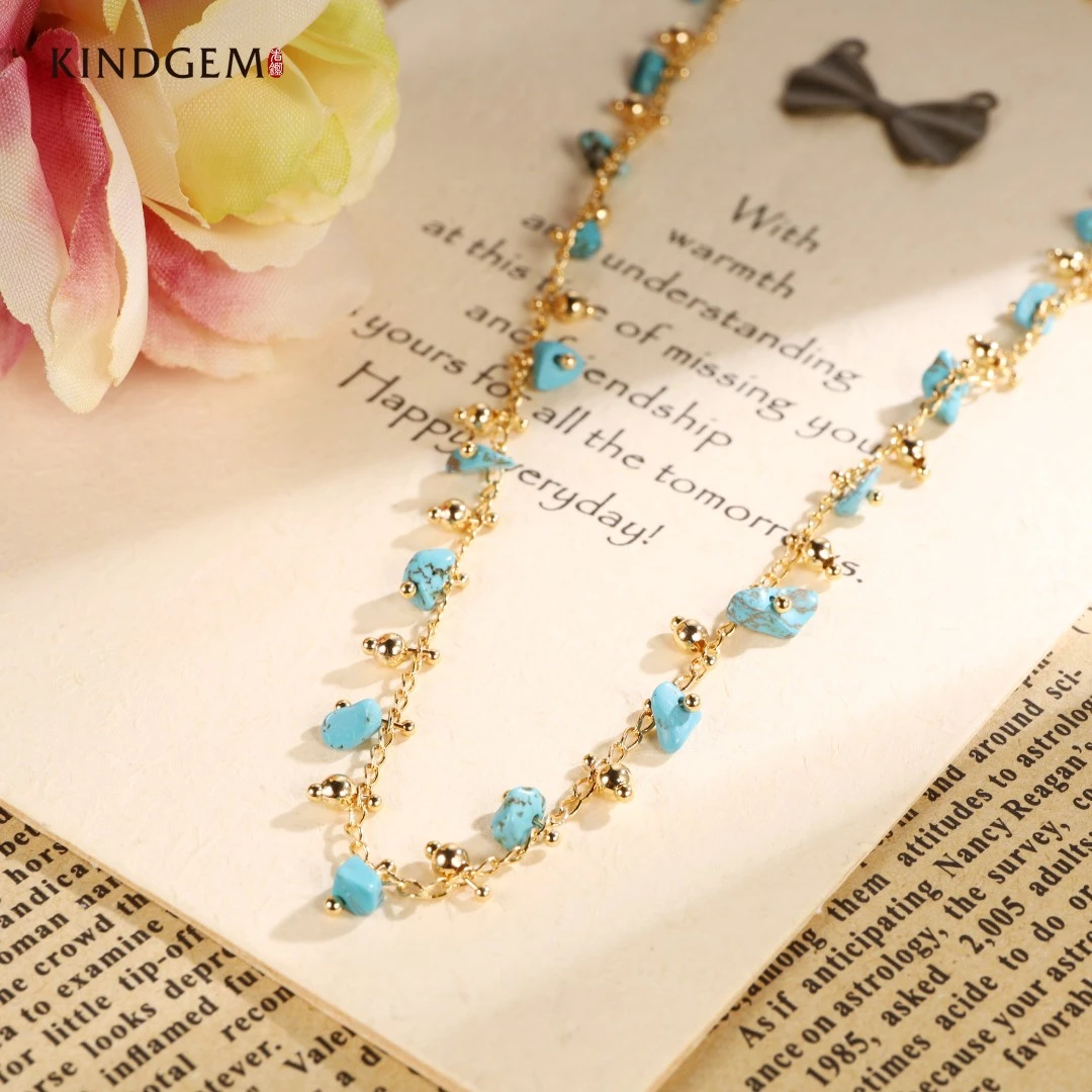 铜合金项链 轻奢小众古早高级感气质清新项链  CZ230XIPC-27905