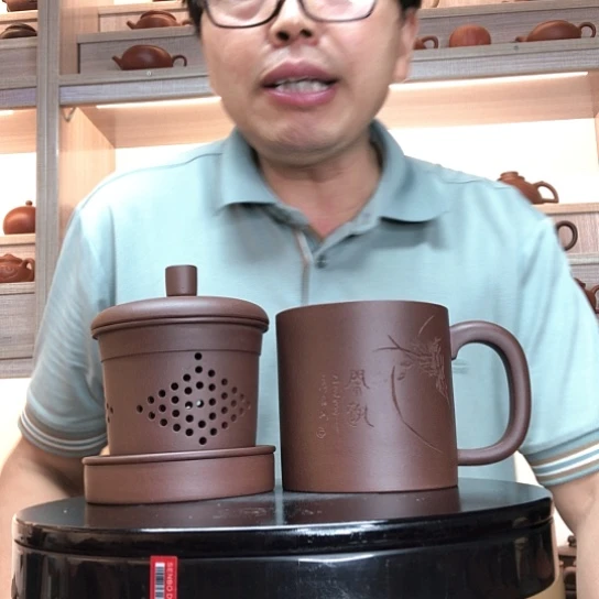 紫泥茶杯五件套容量450