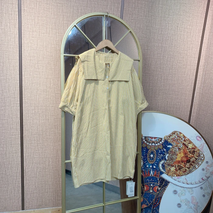 BL521孕妇黄色连衣裙110-150
