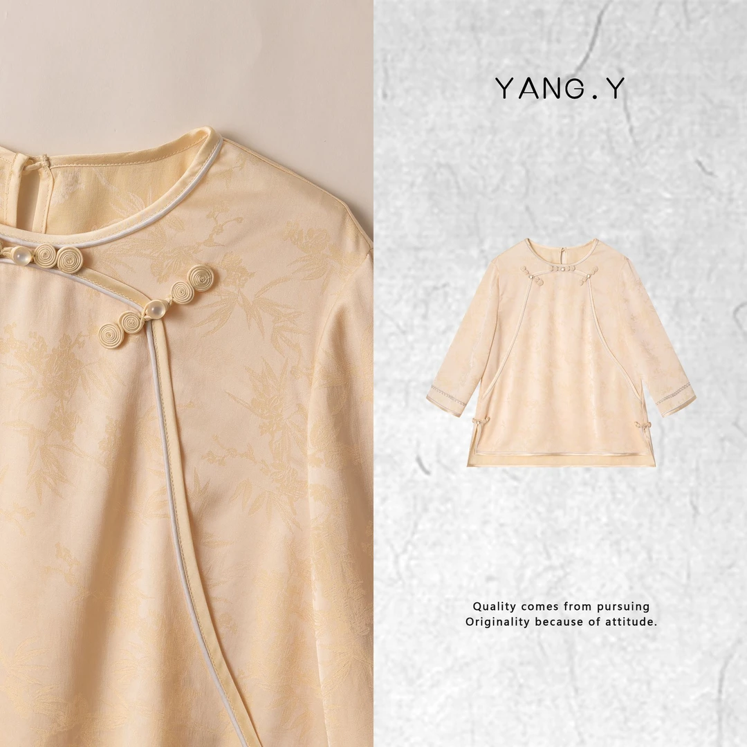 YANG.Y- 深圳原创新中式女装桑蚕丝2025春夏上衣50287