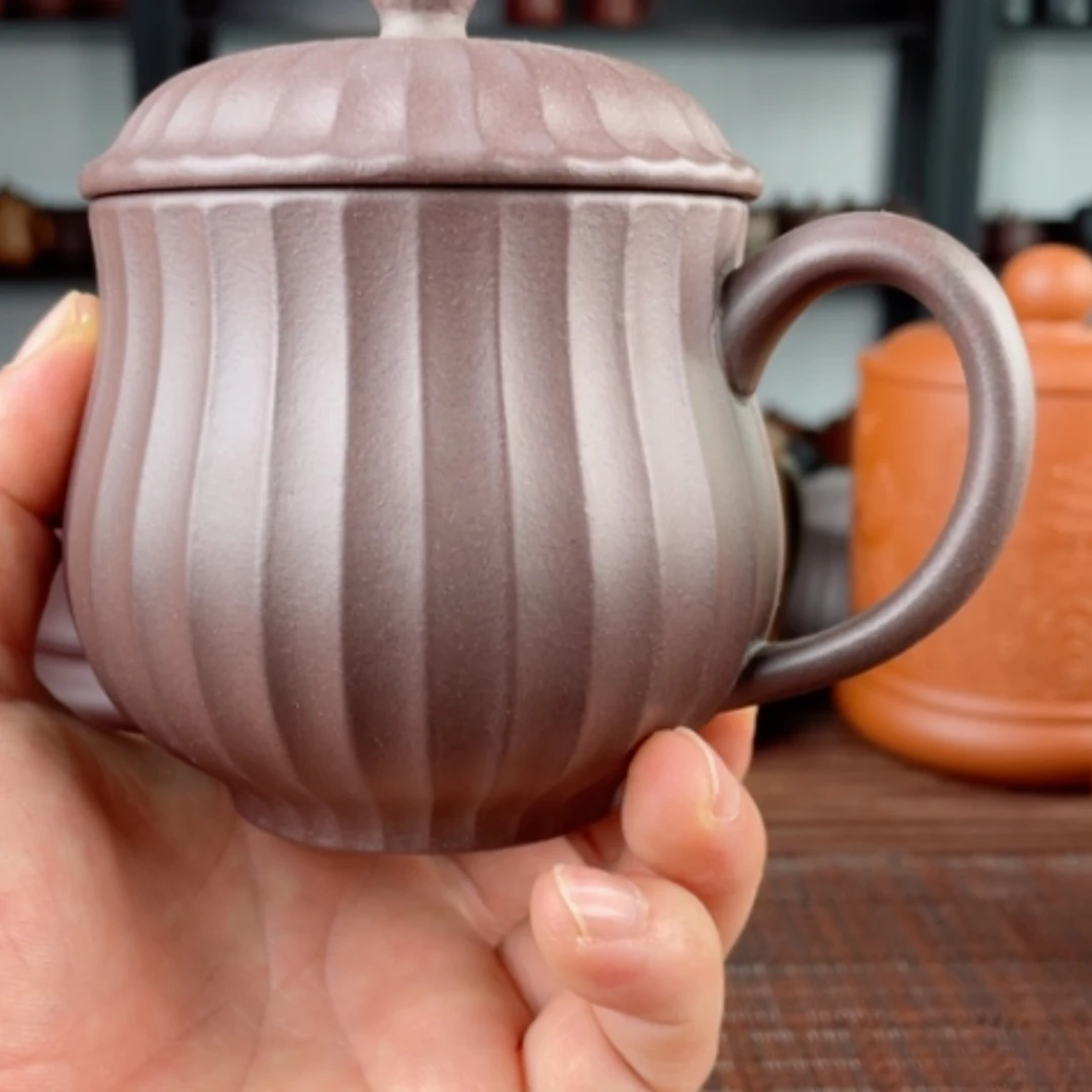 【闪购商品】茶杯紫砂宜兴原矿紫砂盖杯微瑕