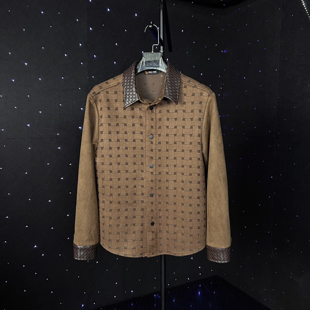 BV编织衬衫外套设计师秋冬