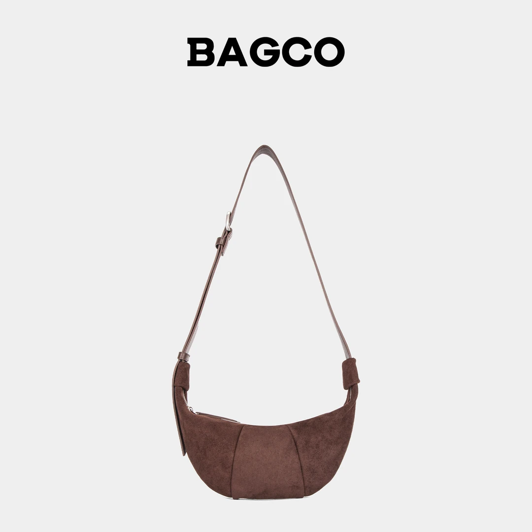 BAGCO“可颂牛角包”高丝光工艺可调节斜挎包